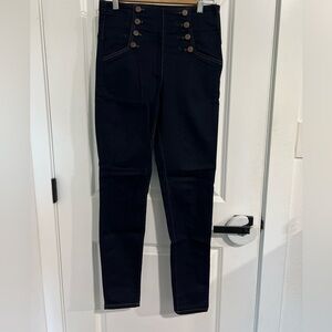 High Waisted Dark Blue Jeans